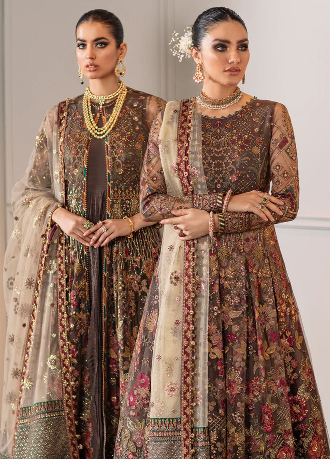 Chantelle by Baroque Unstitched Embroidered Net 3 Piece Suit BQ26UCF EC-02 - Festive Collection