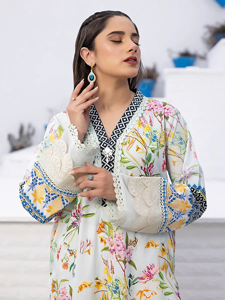 Salitex Women Embroidered 1 Piece Cambric Shirt SPL1PEE008 - Summer Collection