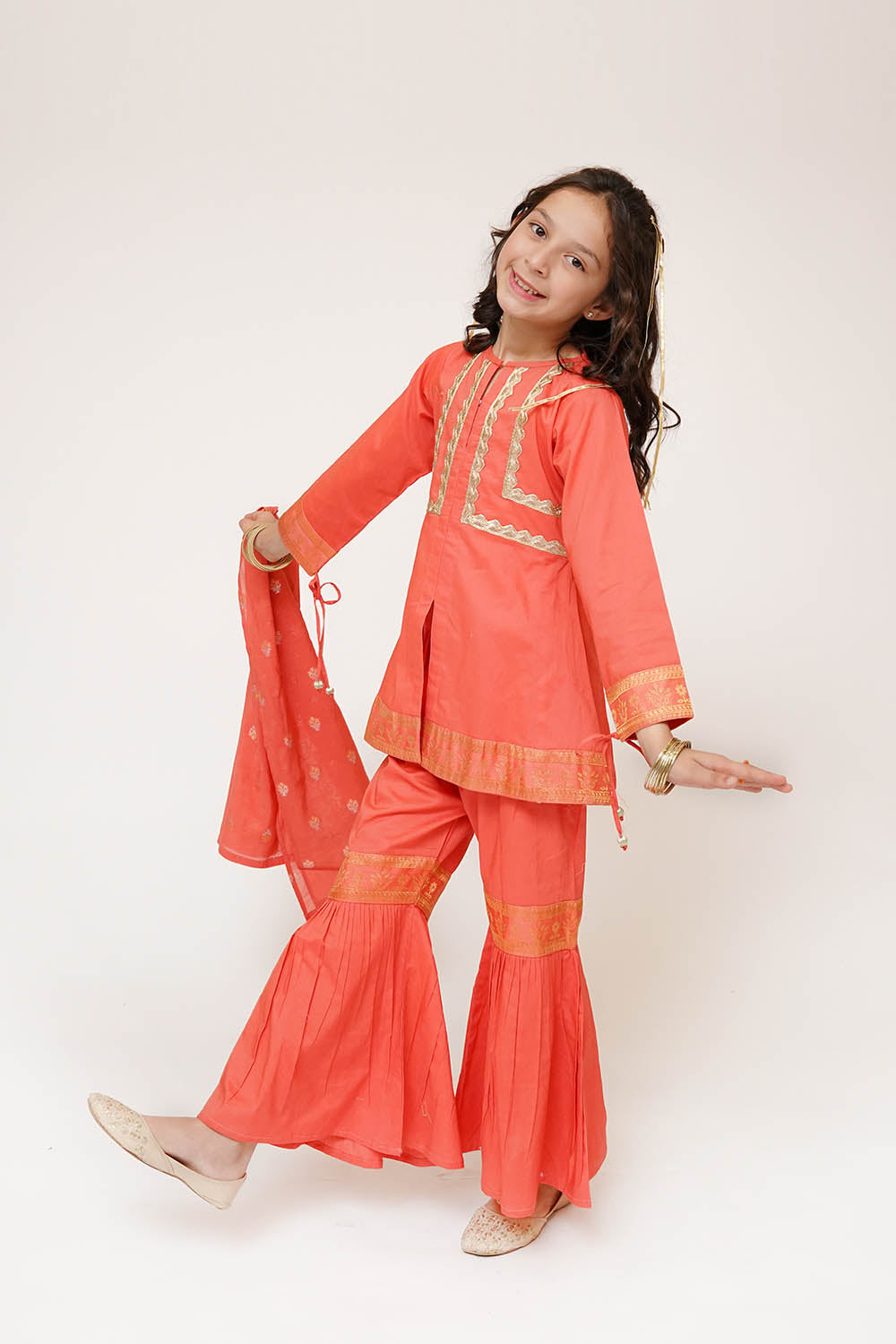 Senorita Kids RTW Embroidered Cotton 3 Piece Suit KBD-03450 Eid Collection