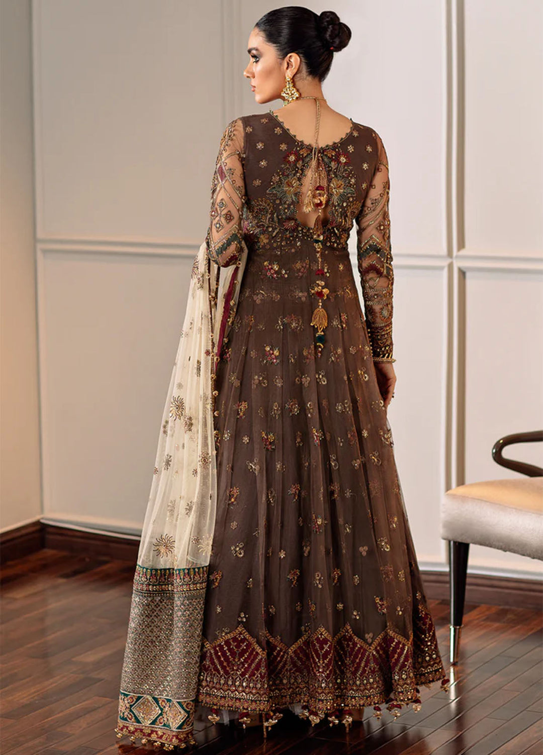 Chantelle by Baroque Unstitched Embroidered Net 3 Piece Suit BQ26UCF EC-02 - Festive Collection