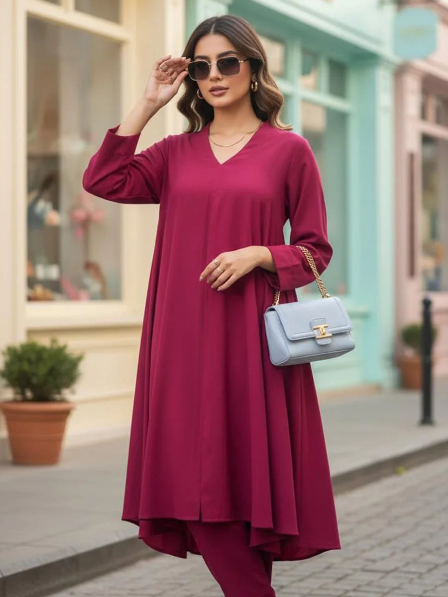 Salitex Women Solids Crepe 2 Piece Suit SS25PBC694-A - Summer Collection