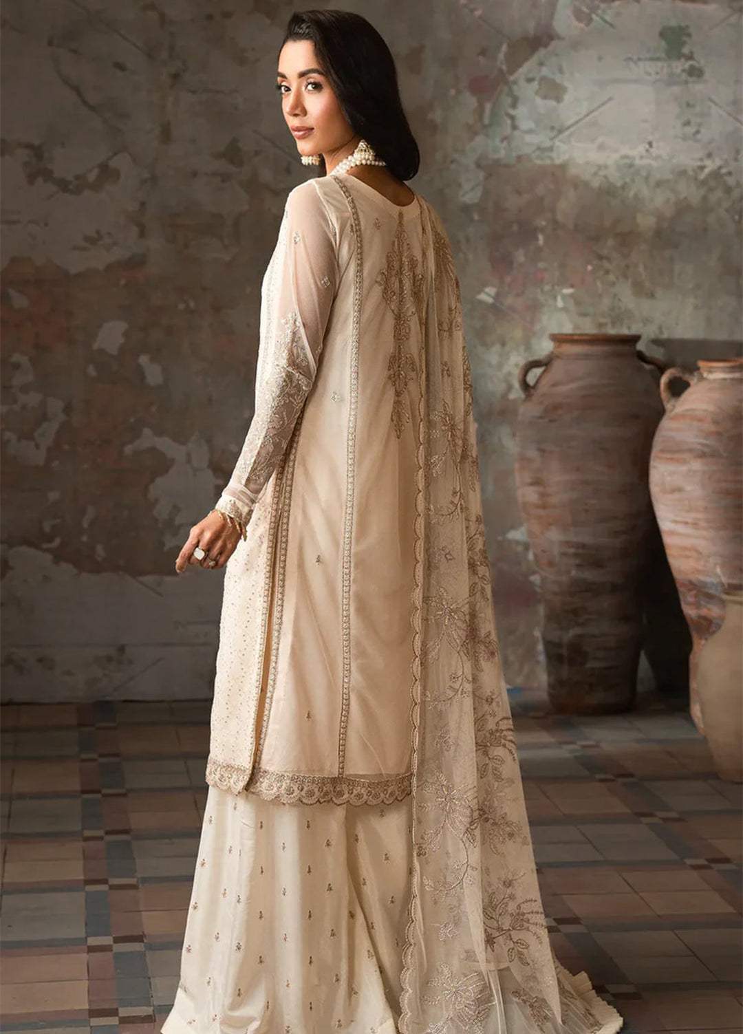 Emirah by Zarif Embroidered Net Suit Unstitched 3 Piece ZR25UF ZEF 06- Meera - Formal Collection