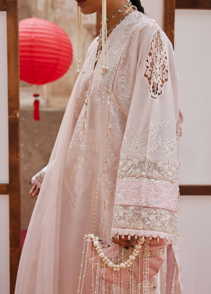 Kashmee Legacy by Elan Unstitched Embroidered Slub Lawn 3 Piece Suit EL26ULKL Rouhaan EL26-04B - Festive Collection
