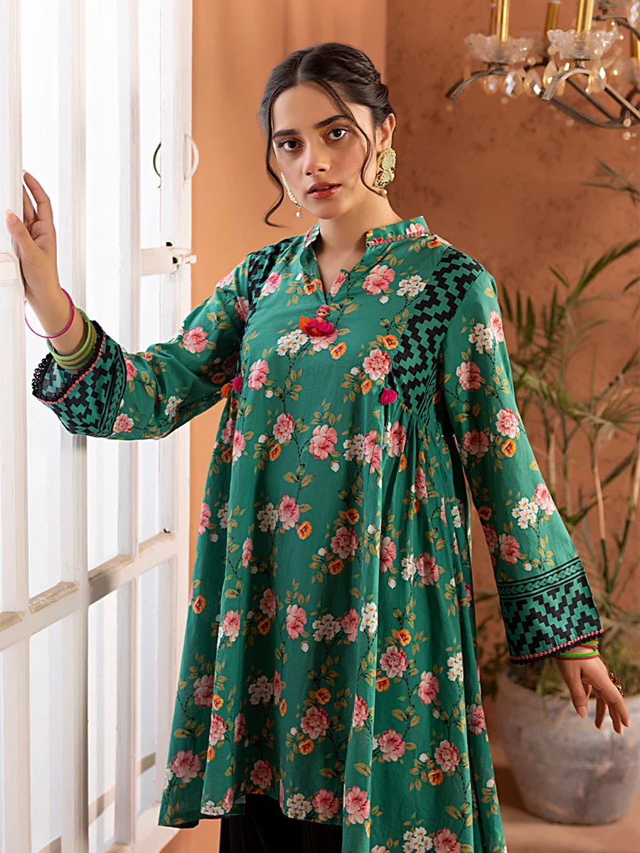 Salitex Women Printed Cambric 1 Piece Shirt SPL1PBE002 - Summer Collection