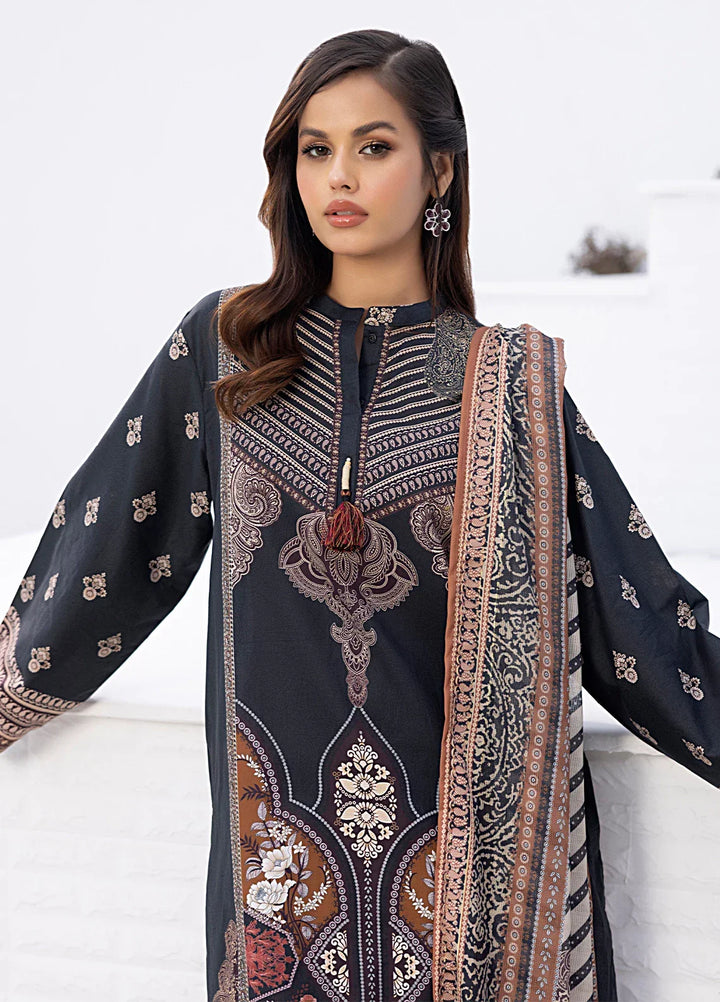 Salitex Women Printed Cambric 3 Piece Suit WRS3BA24AL27 - Winter Collection
