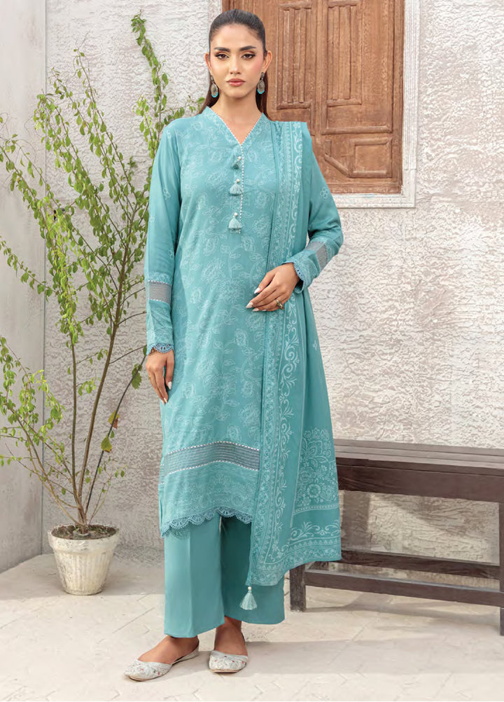Lakhany Printed Pashmina Suits Unstitched 3 Piece LSM25LP LG-RK-0091-B - Winter Collection