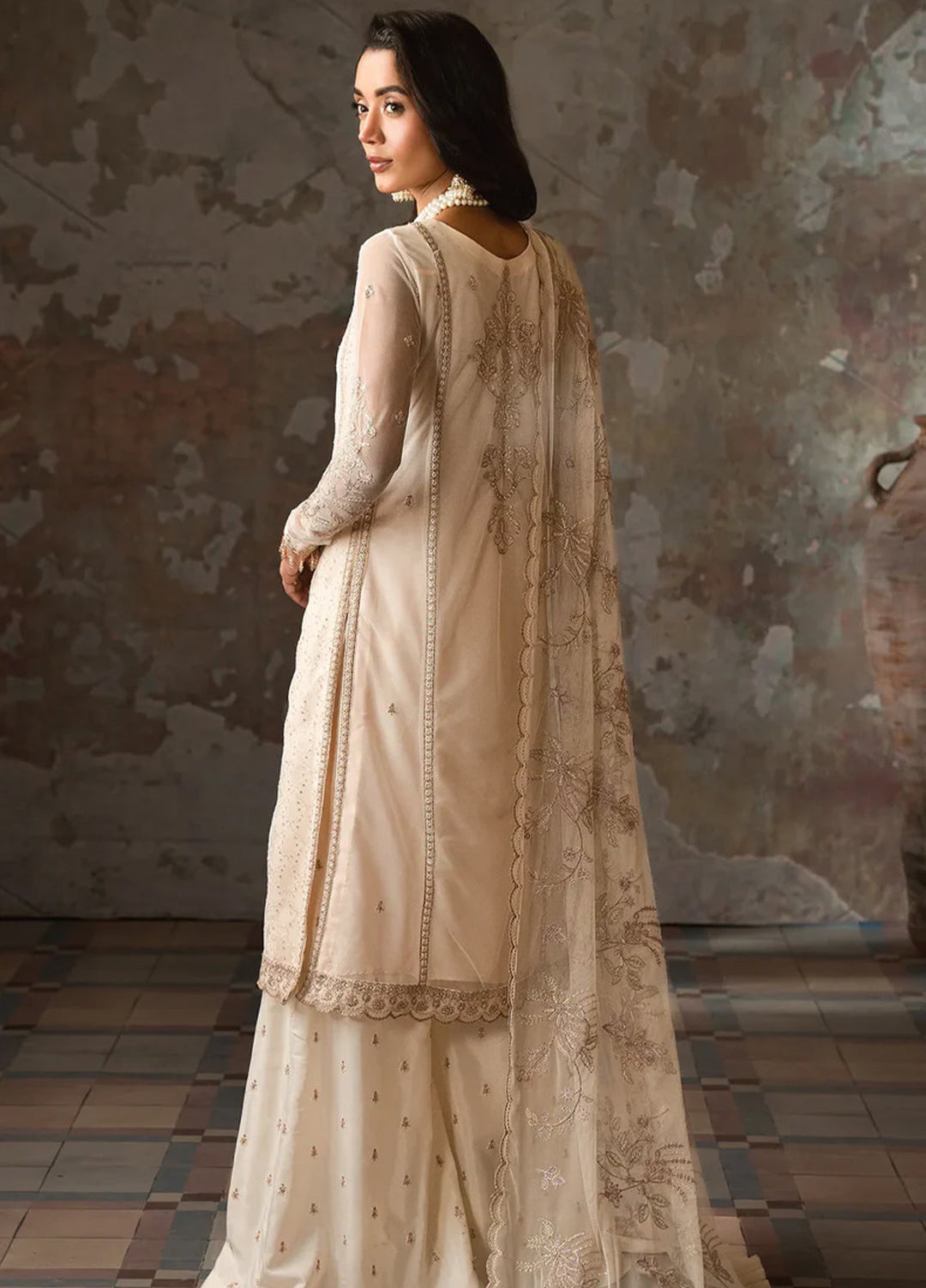 Emirah by Zarif Embroidered Net Suit Unstitched 3 Piece ZR25UF ZEF 06- Meera - Formal Collection