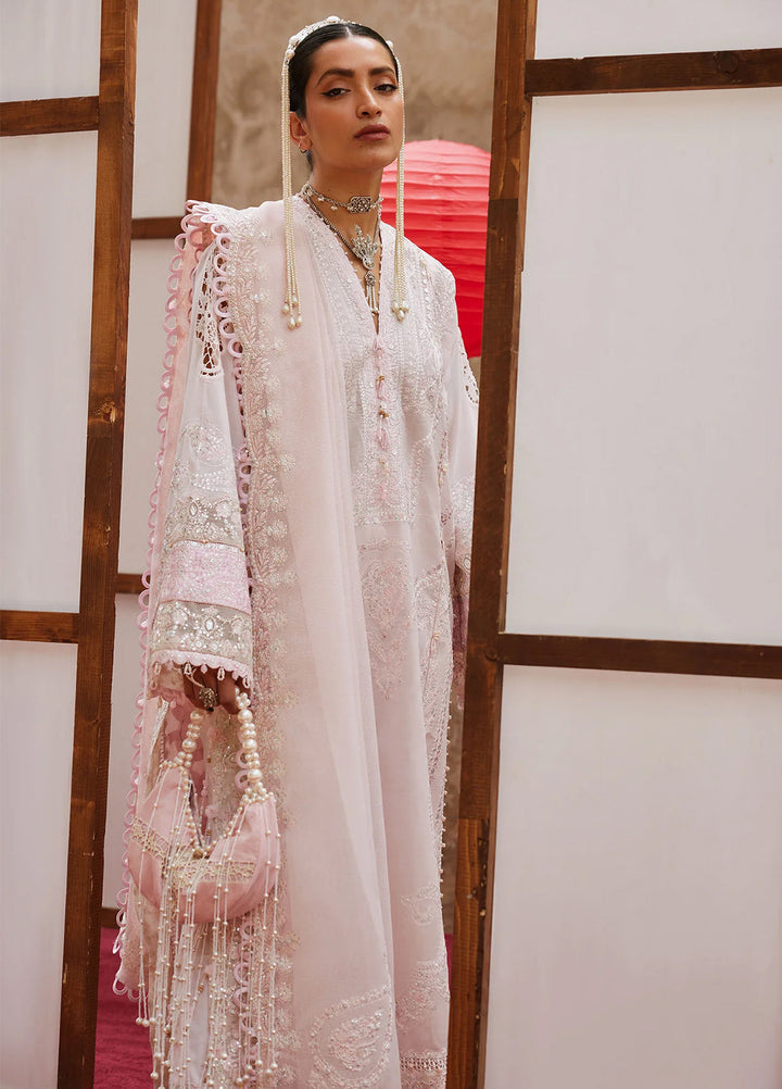 Kashmee Legacy by Elan Unstitched Embroidered Slub Lawn 3 Piece Suit EL26ULKL Rouhaan EL26-04B - Festive Collection