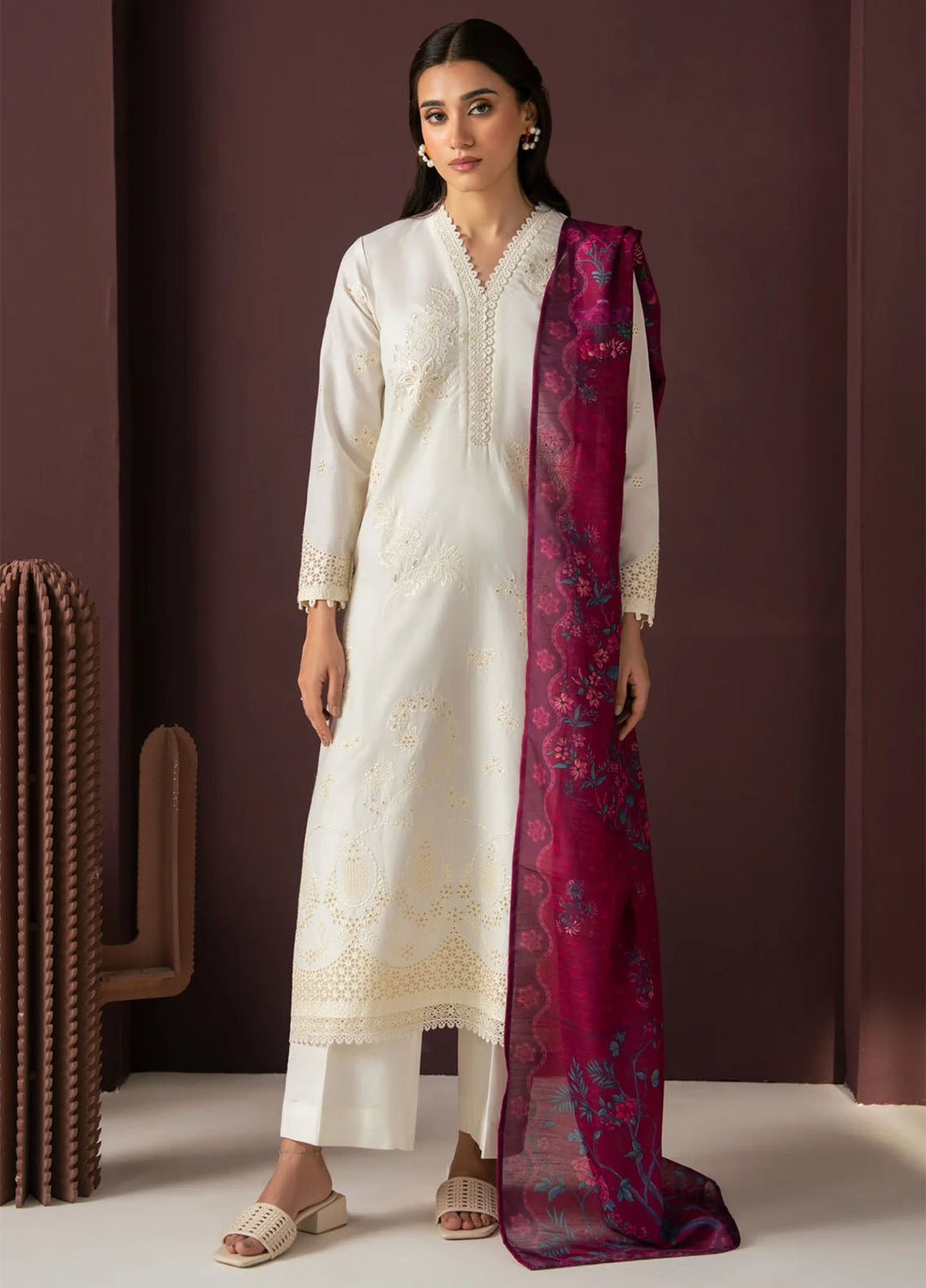 Namah by Xenia Formals Unstitched Embroidered Lawn 3 Piece Suit XF26UNL Scalar 04 - Festive Collection
