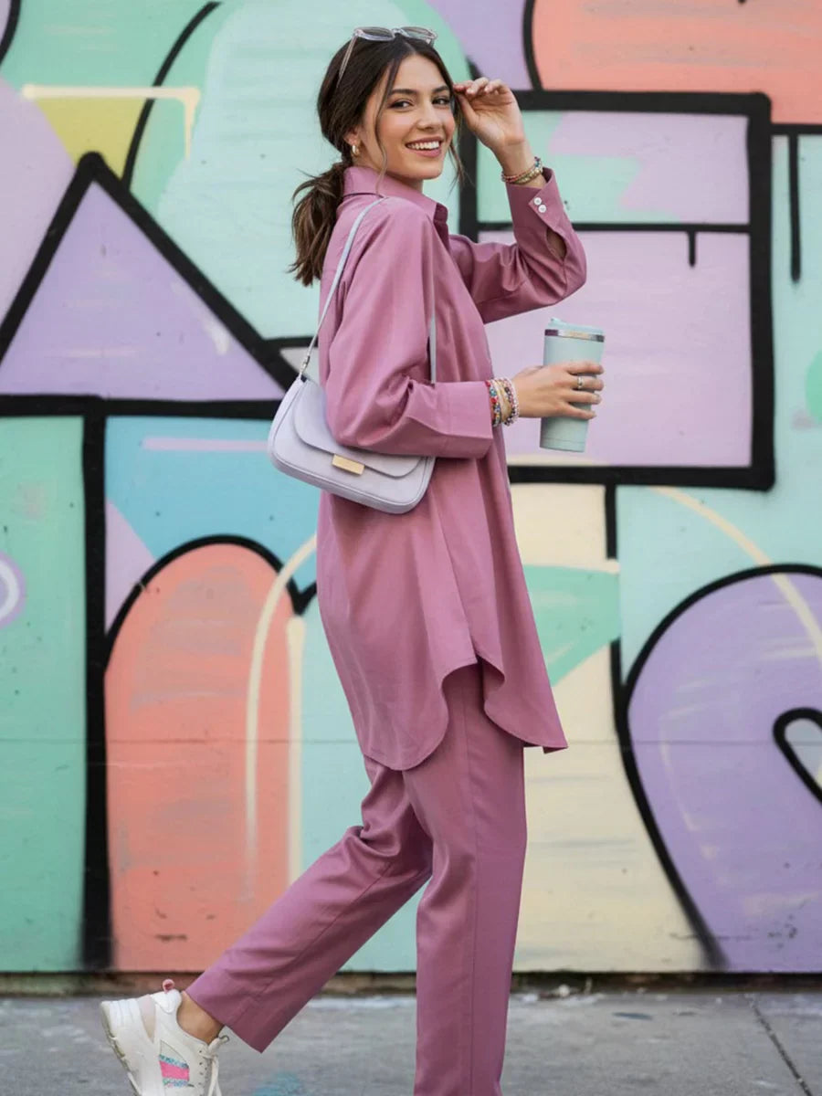 Salitex Women Solids Crepe 2 Piece Suit SS25PBC692 - Summer Collection