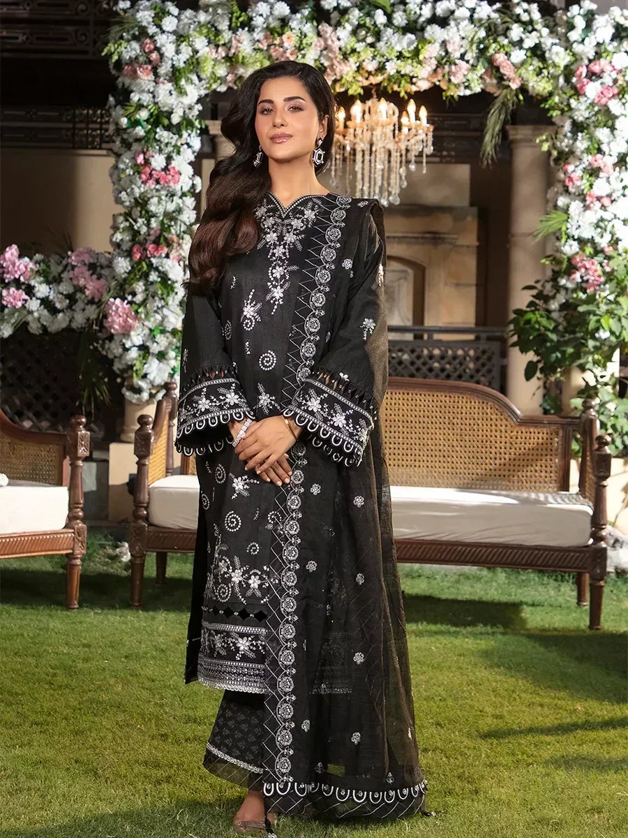 Jashn e Noor by Salitex Unstitched Embroidered 3 Piece Silk SUNW7NO082 - Summer Collection