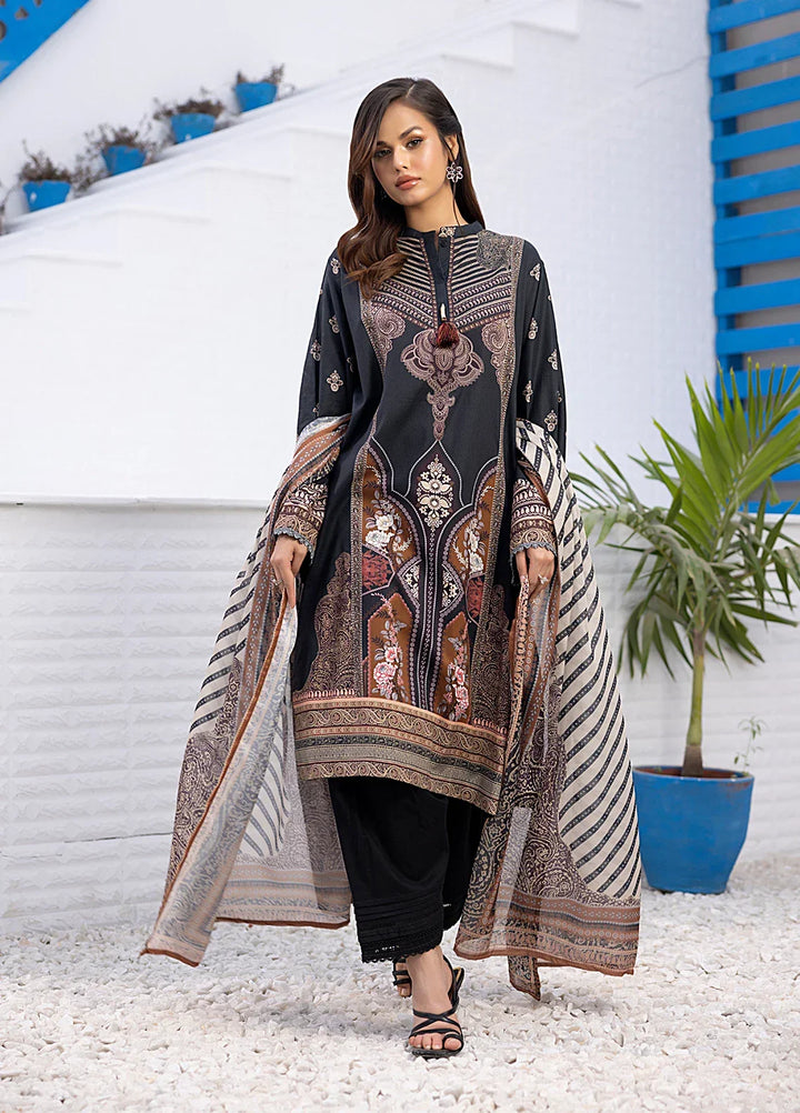 Salitex Women Printed Cambric 3 Piece Suit WRS3BA24AL27 - Winter Collection