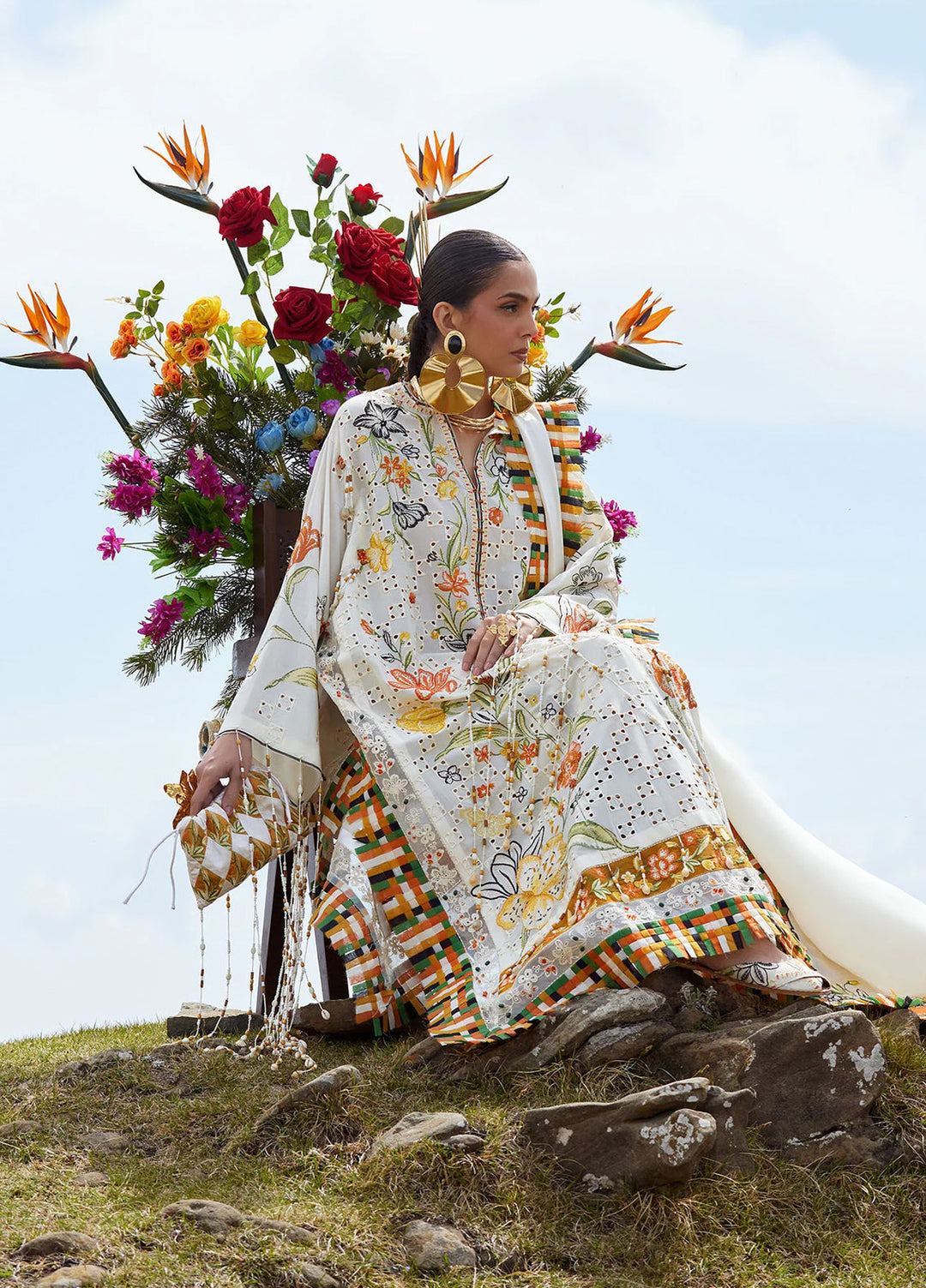 Kashmee Legacy by Elan Unstitched Embroidered Lawn 3 Piece Suit EL26ULKL Sonamarg EL26-09A - Festive Collection