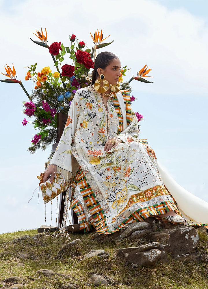 Kashmee Legacy by Elan Unstitched Embroidered Lawn 3 Piece Suit EL26ULKL Sonamarg EL26-09A - Festive Collection