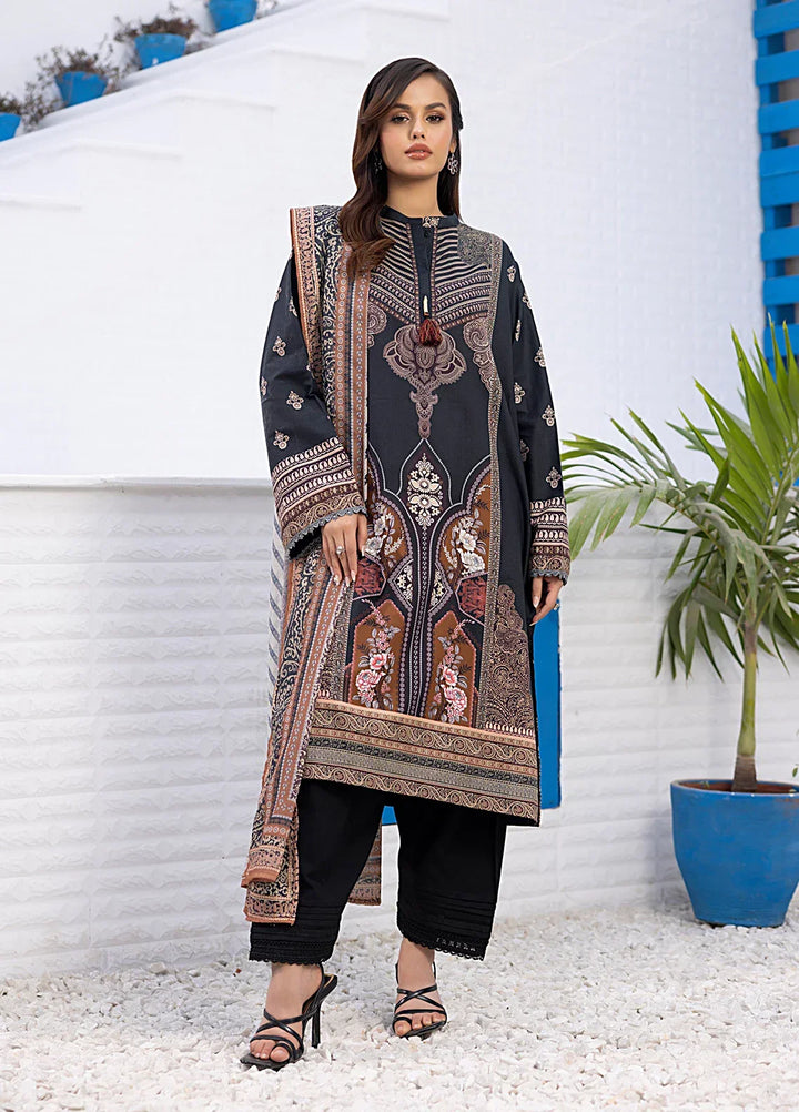 Salitex Women Printed Cambric 3 Piece Suit WRS3BA24AL27 - Winter Collection