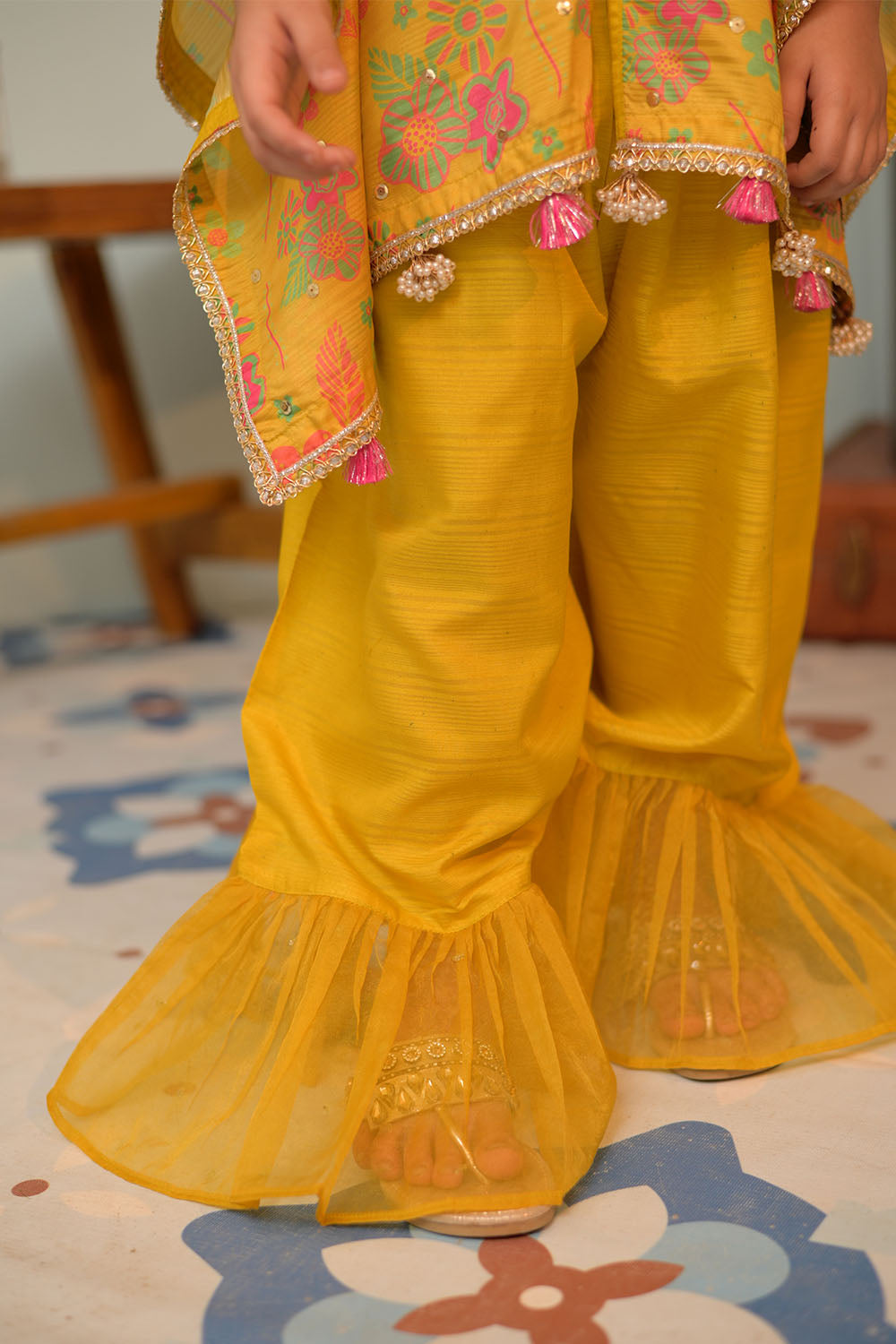 Senorita Kids RTW Dhani and Multicolor Formal 3 Piece Suit Taser Silk KDD-02871 - Summer Collection