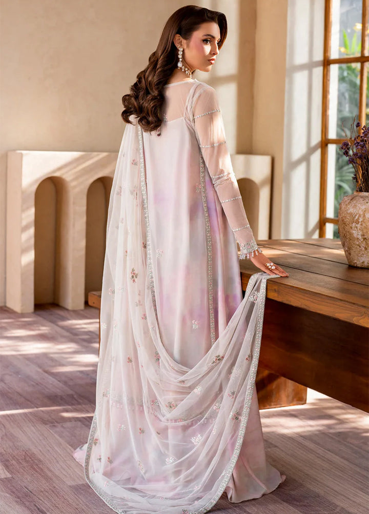 Iris by Zarif Embroidered Net Suits Unstitched 3 Piece ZR25UF ZRI 01 Orchid - Formal Collection