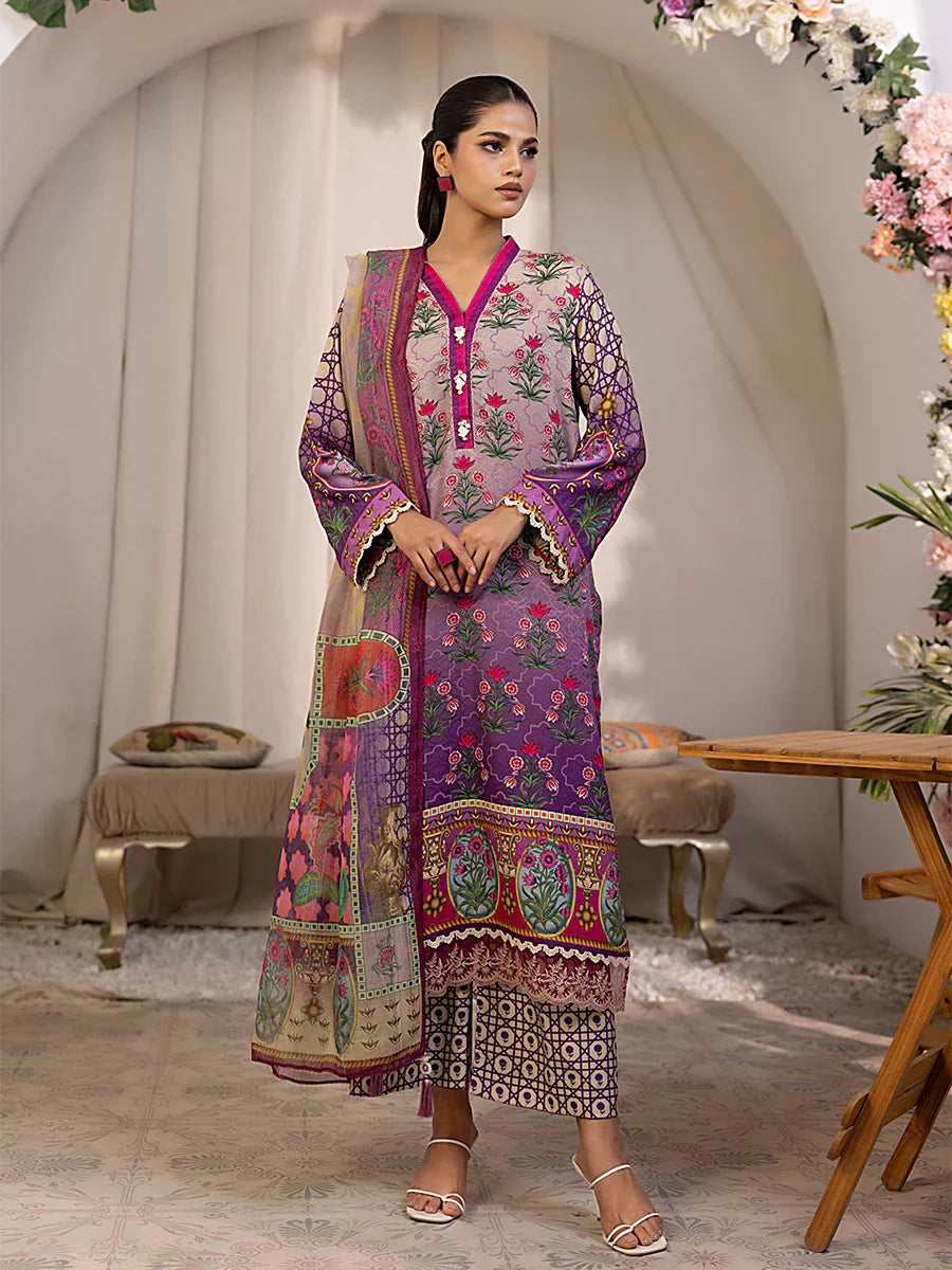 Salitex Women Embroidered Dobby 3 Piece Suit SPL3PEC045 - Summer Collection
