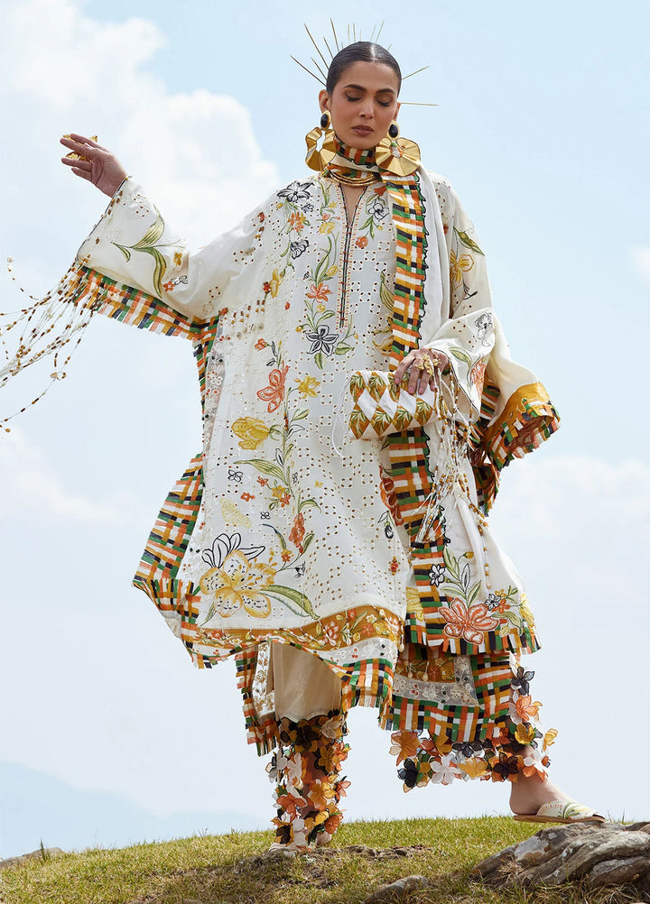 Kashmee Legacy by Elan Unstitched Embroidered Lawn 3 Piece Suit EL26ULKL Sonamarg EL26-09A - Festive Collection
