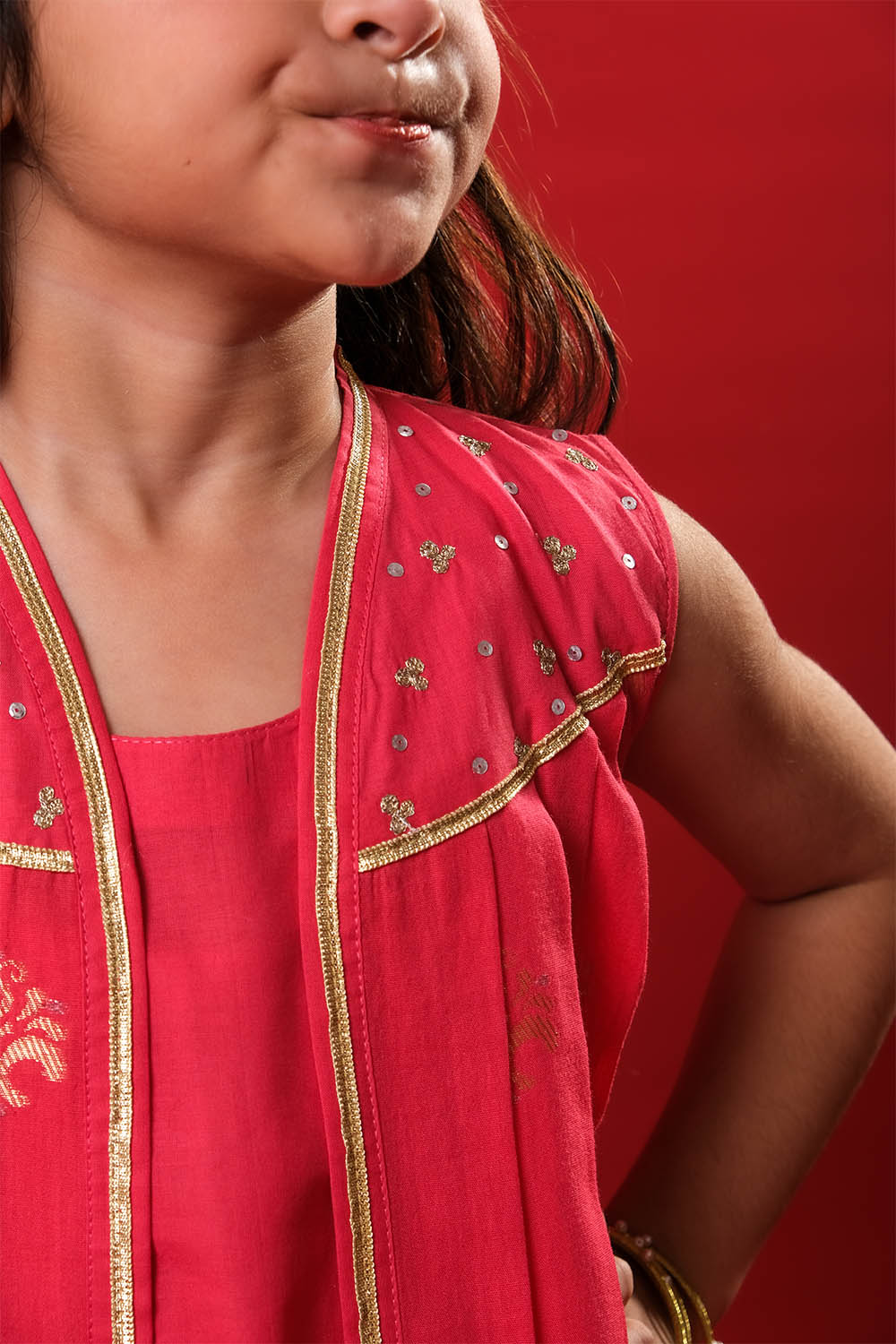 Senorita Girls RTW Embroidered Cotton 3 Piece Suit KBD-03327 Eid Collection