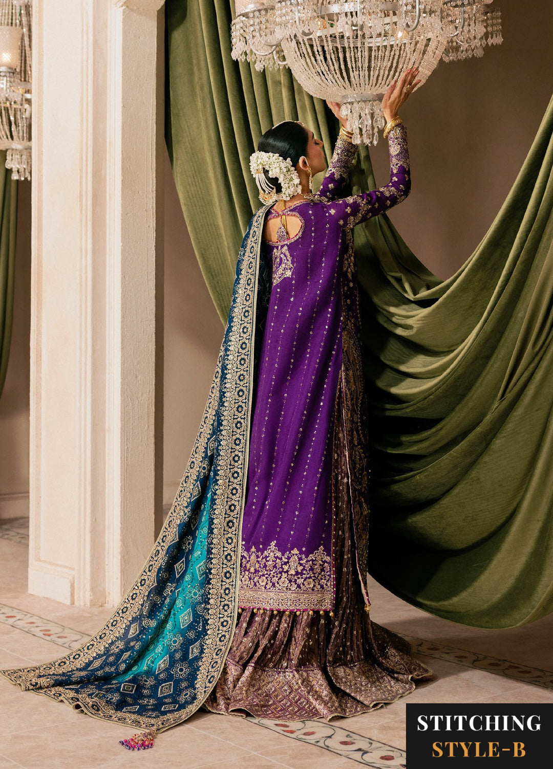 AIK Atelier Unstitched Embroidered Medium Silk 3 Piece Suit AIK26UAW D-01 - Wedding Collection