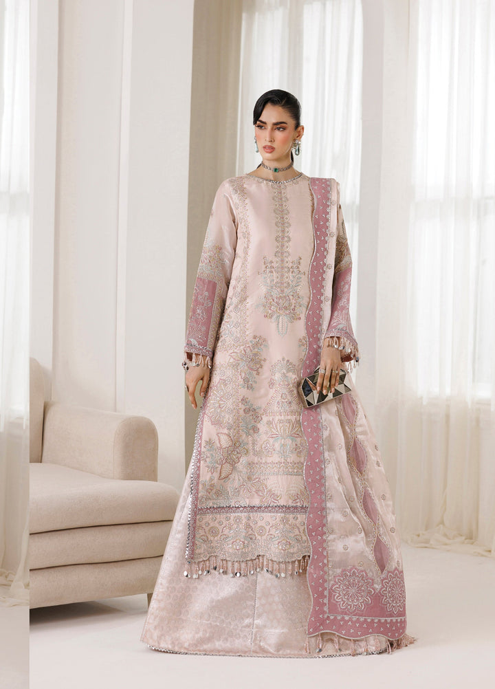 La Ruhe By Alizeh Fashion Unstitched Embroidered Sheesh Silk 3 Piece Suit AF26URW AF-CH-2262-TAURUS - Wedding Collection