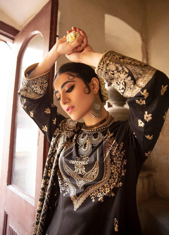 Garnet Clothing Pret Luxury Pret Screen Printed Lawn Frock CHAAND