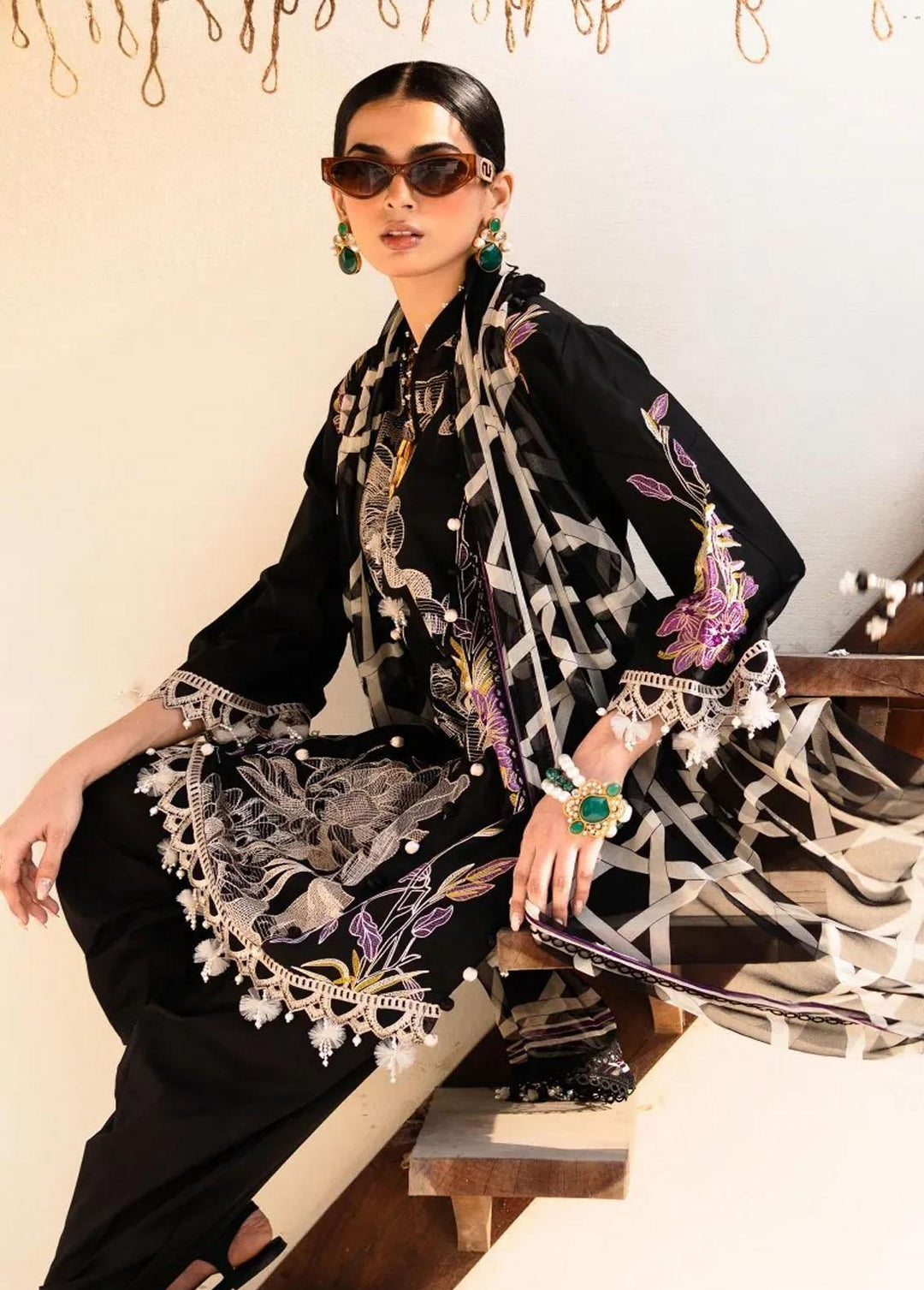 Muzlin By Sana Safinaz Embroidered Lawn Suits Unstitched 3 Piece SS23MZ 20B - Summer Collection