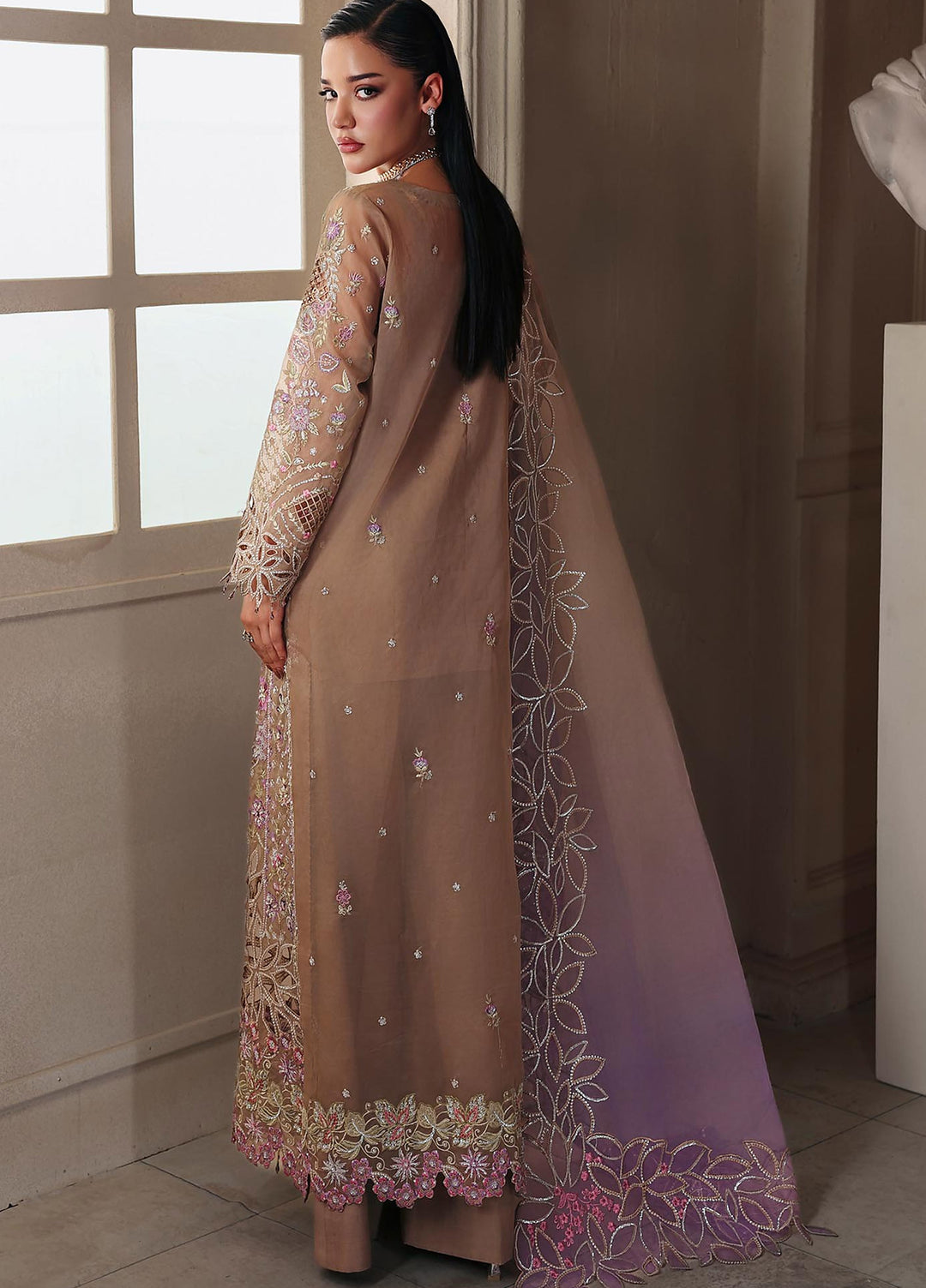 Sage by Rajbari Unstitched Embroidered Organza 4 Piece Suit RB26SW Vesper 01 - Wedding Collection