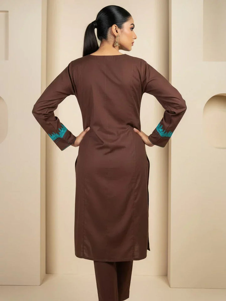 Salitex Women Embroidered Cambric 2 Piece Suit SPW6BSE150-A - Winter Collection