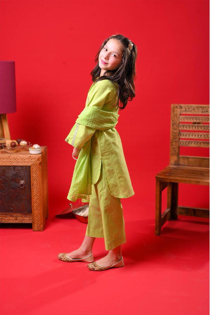 Senorita Kids RTW Embroidered Dobby Cotton 3 Piece Suit KBD-03370 Eid Collection
