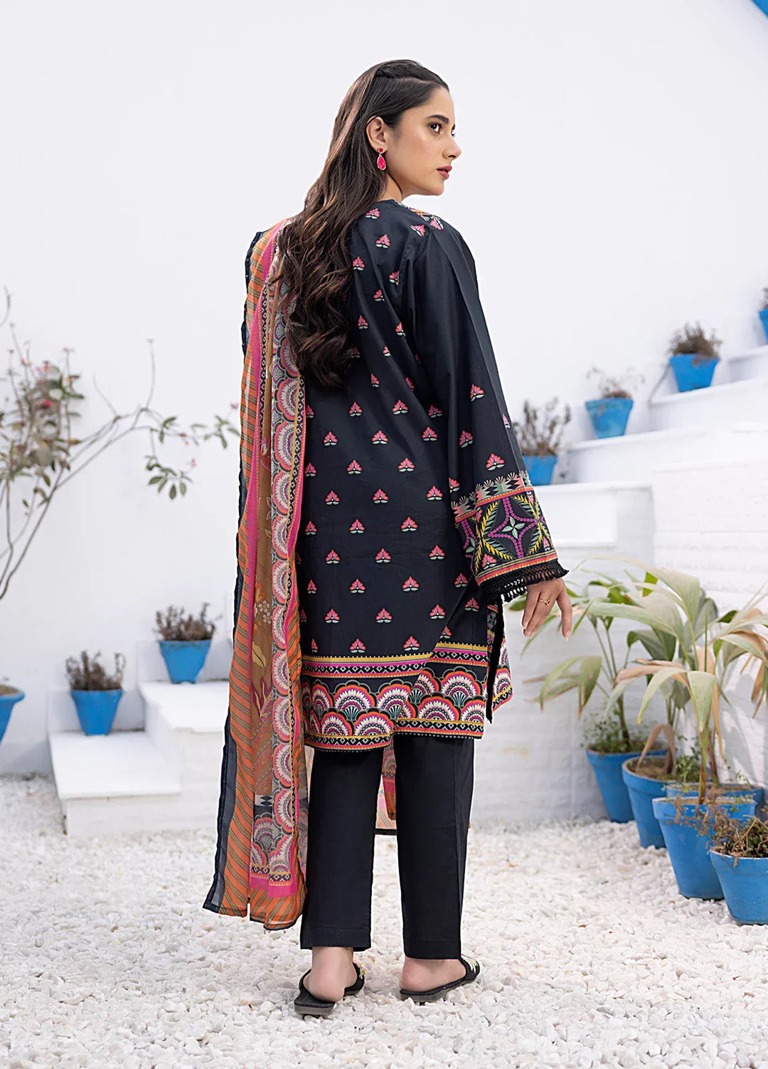 Salitex Women Printed Cambric 3 Piece Suit WRS3BA24AL117 - Winter Collection