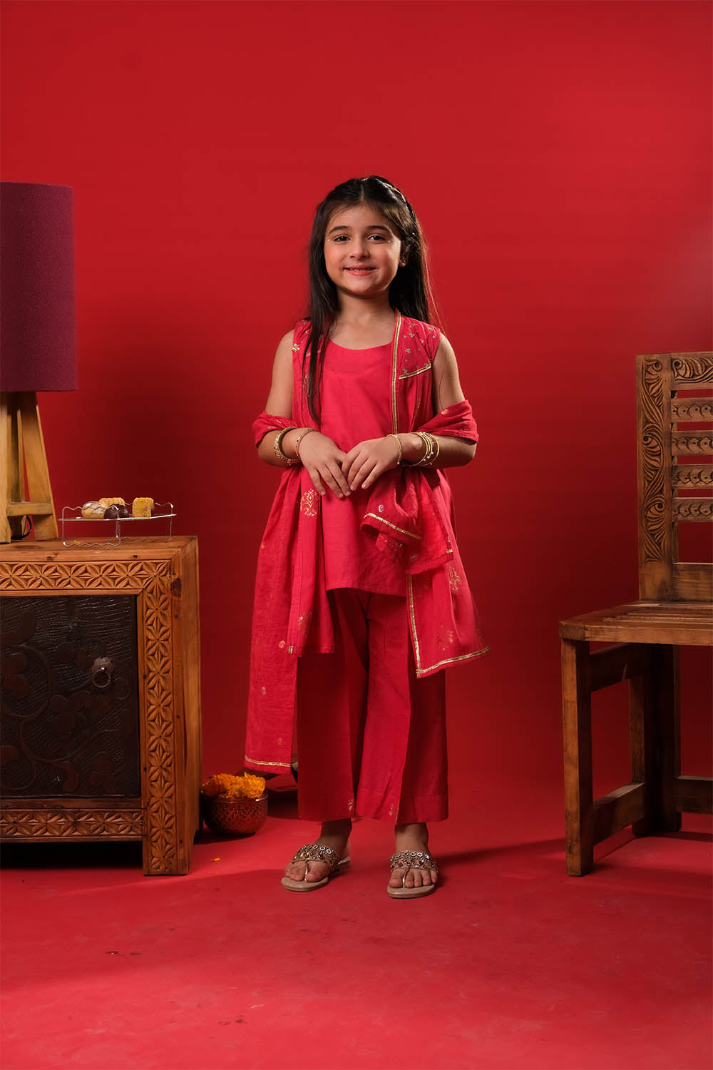 Senorita Girls RTW Embroidered Cotton 3 Piece Suit KBD-03327 Eid Collection
