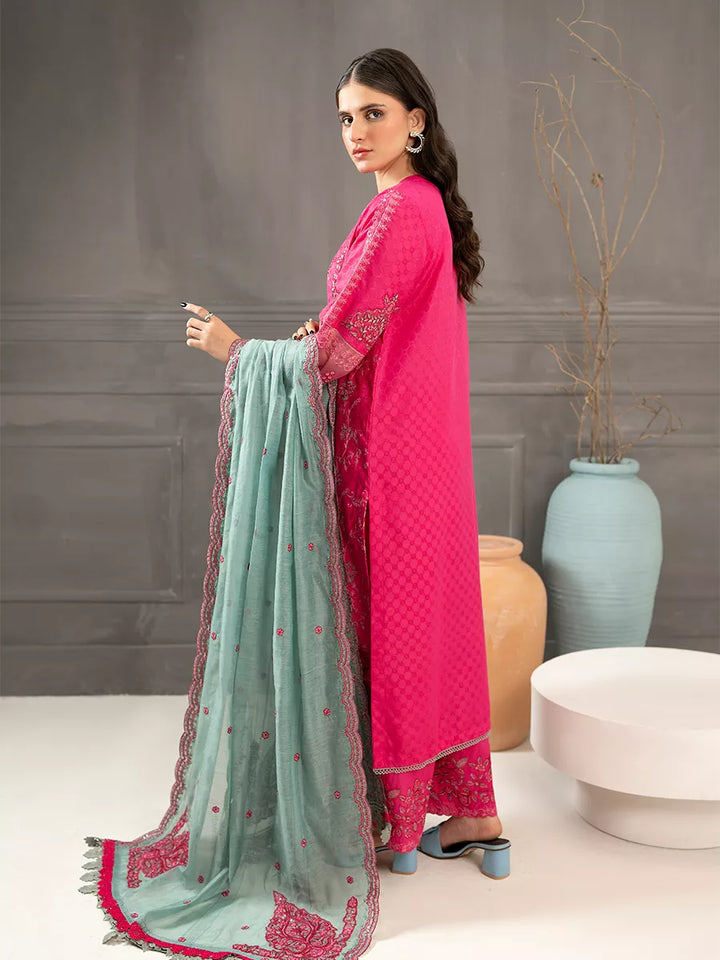 Salitex Women Embroidered Jacquard 3 Piece Suit SPL3PELP053 - Summer Collection