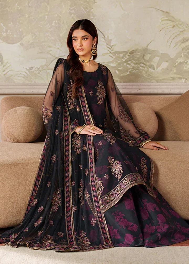 Zarif Embroidered Net Suits Unstitched 3 Piece ZR25UF ZRF-ZPE-05 Ashaal - Formals Collection