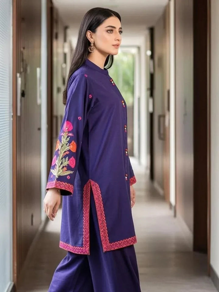 Salitex Women Embroidered Khaddar 2 Piece Suit SPW6BSE142 - Winter Collection
