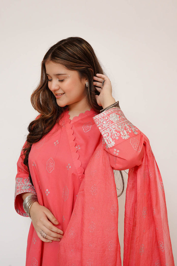 Senorita Girls RTW Printed Cotton 3 Piece Suit GBD-03411 Eid Collection