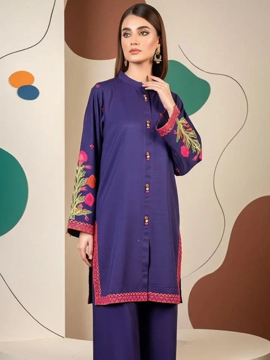 Salitex Women Embroidered Khaddar 2 Piece Suit SPW6BSE142 - Winter Collection