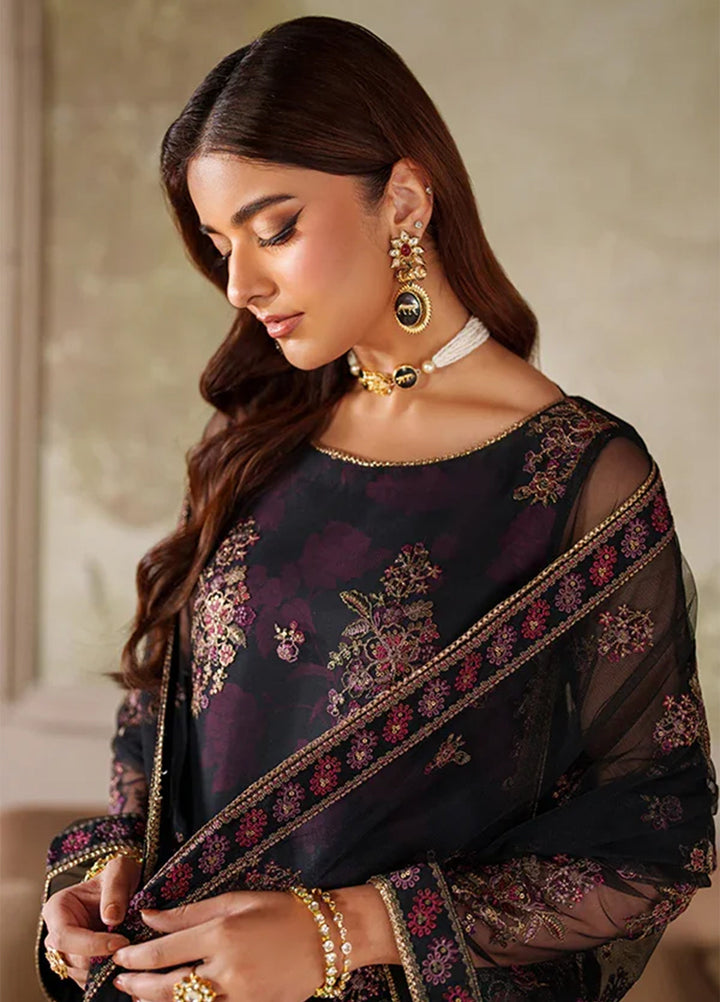 Zarif Embroidered Net Suits Unstitched 3 Piece ZR25UF ZRF-ZPE-05 Ashaal - Formals Collection