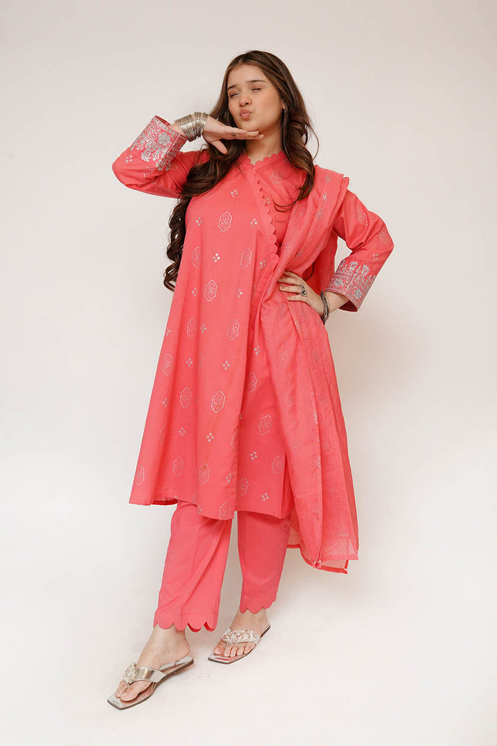 Senorita Girls RTW Printed Cotton 3 Piece Suit GBD-03411 Eid Collection
