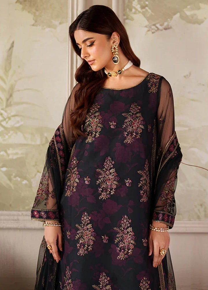 Zarif Embroidered Net Suits Unstitched 3 Piece ZR25UF ZRF-ZPE-05 Ashaal - Formals Collection