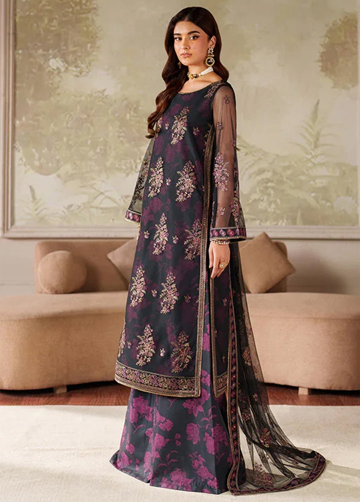 Zarif Embroidered Net Suits Unstitched 3 Piece ZR25UF ZRF-ZPE-05 Ashaal - Formals Collection
