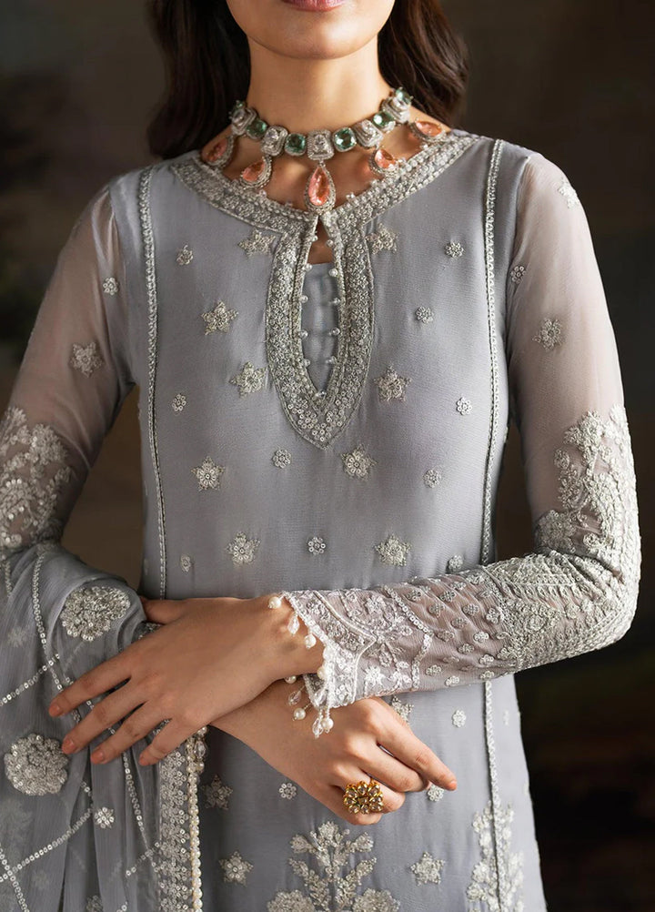 Rouge by Zarif Embroidered Chiffon Suits Unstitched 3 Piece ZR25UF ZRW 03 Adeline - Wedding Collection