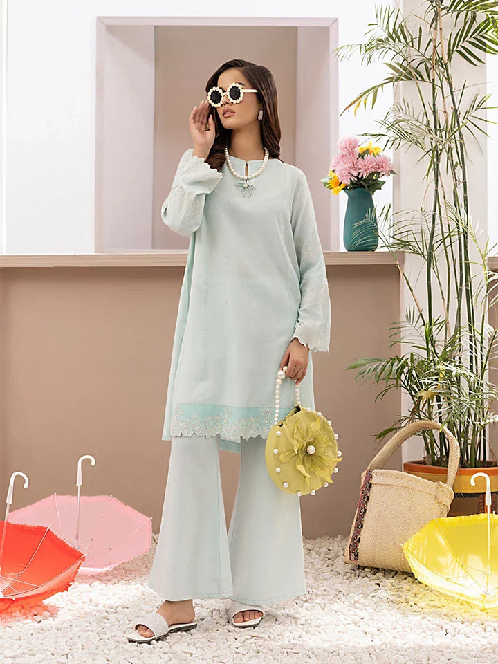 Salitex Women Embroidered Jacquard 2 Piece Suit SPL2PEC021 - Summer Collection