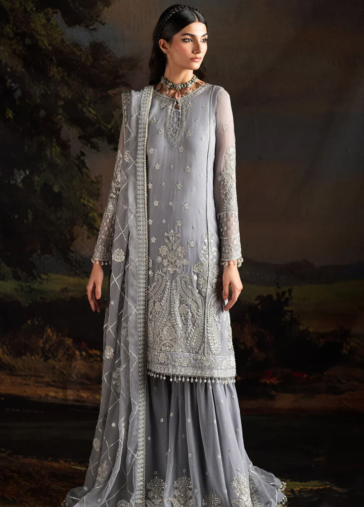 Rouge by Zarif Embroidered Chiffon Suits Unstitched 3 Piece ZR25UF ZRW 03 Adeline - Wedding Collection