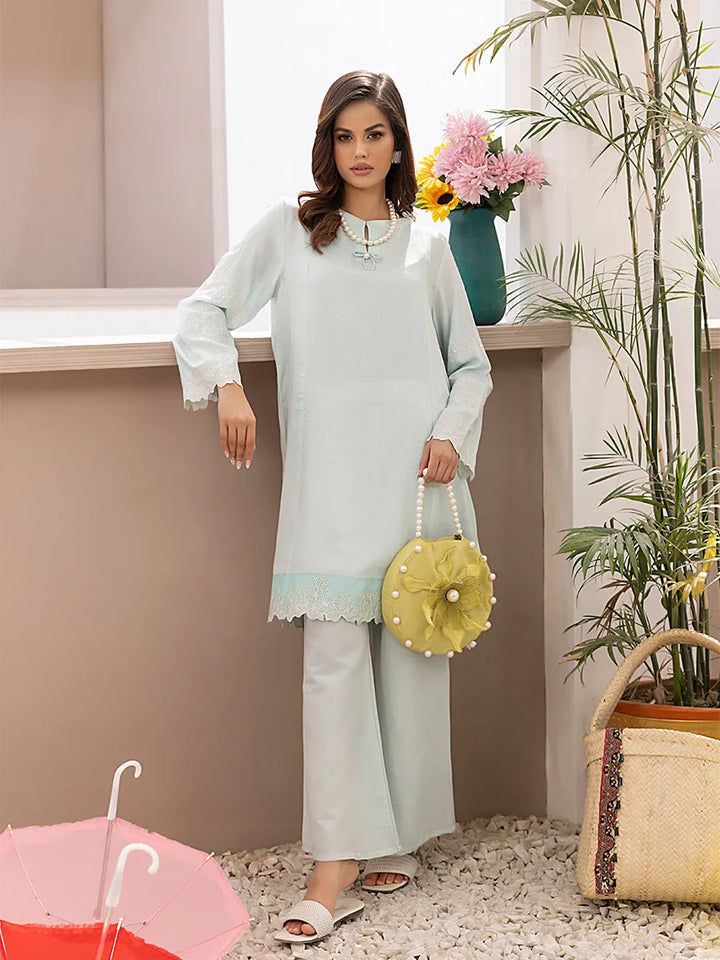 Salitex Women Embroidered Jacquard 2 Piece Suit SPL2PEC021 - Summer Collection