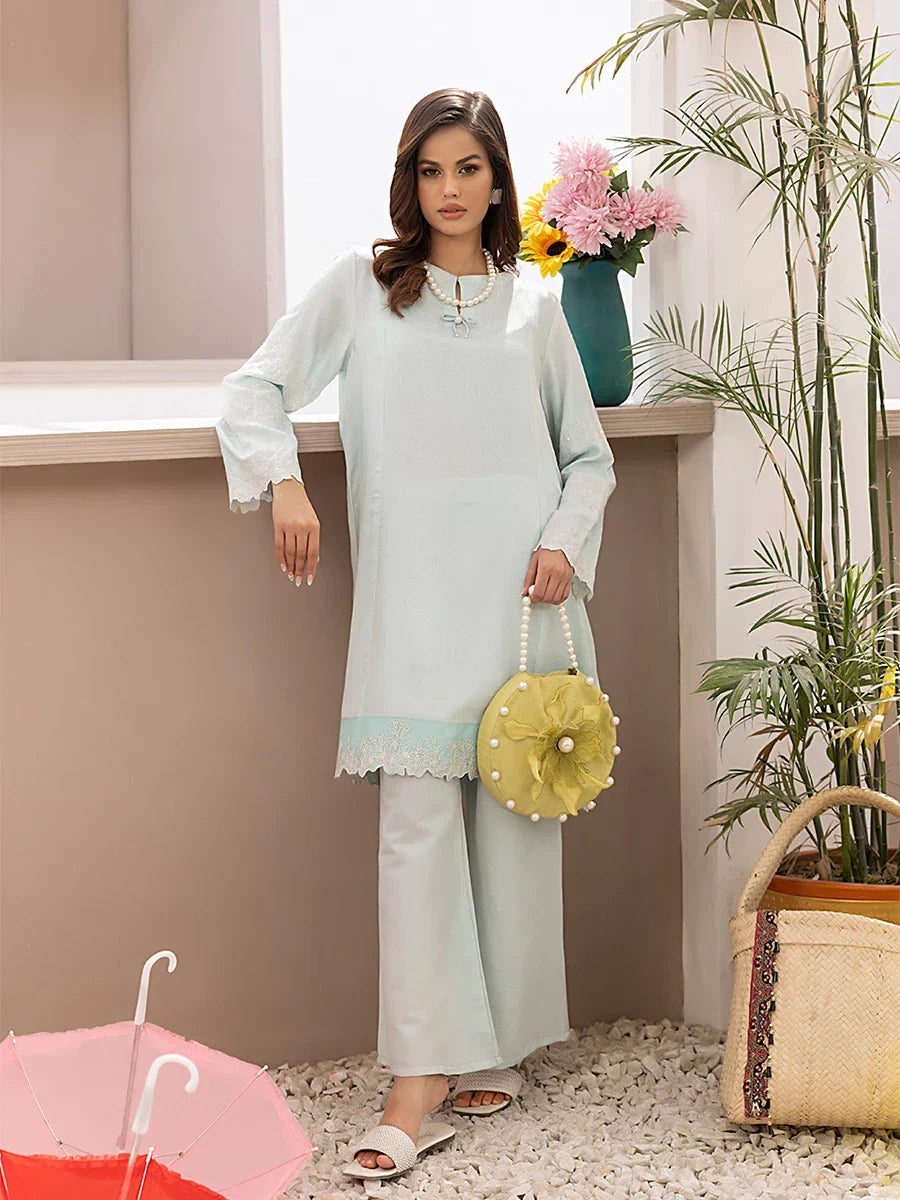 Salitex Women Embroidered Jacquard 2 Piece Suit SPL2PEC021 - Summer Collection