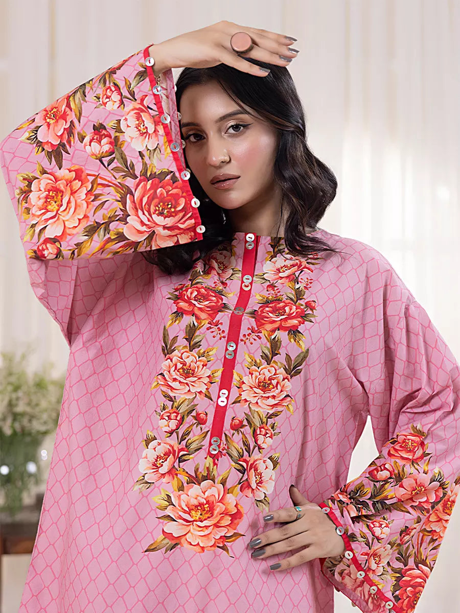 Salitex Women Printed Cross Hatch 1 Piece Shirt SPL1PBE079 - Summer Collection