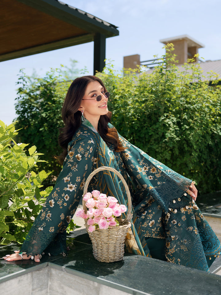 Sunset Muse by Izel Unstitched Embroidered Lawn 3 Piece Suit Solin - Eid Collection