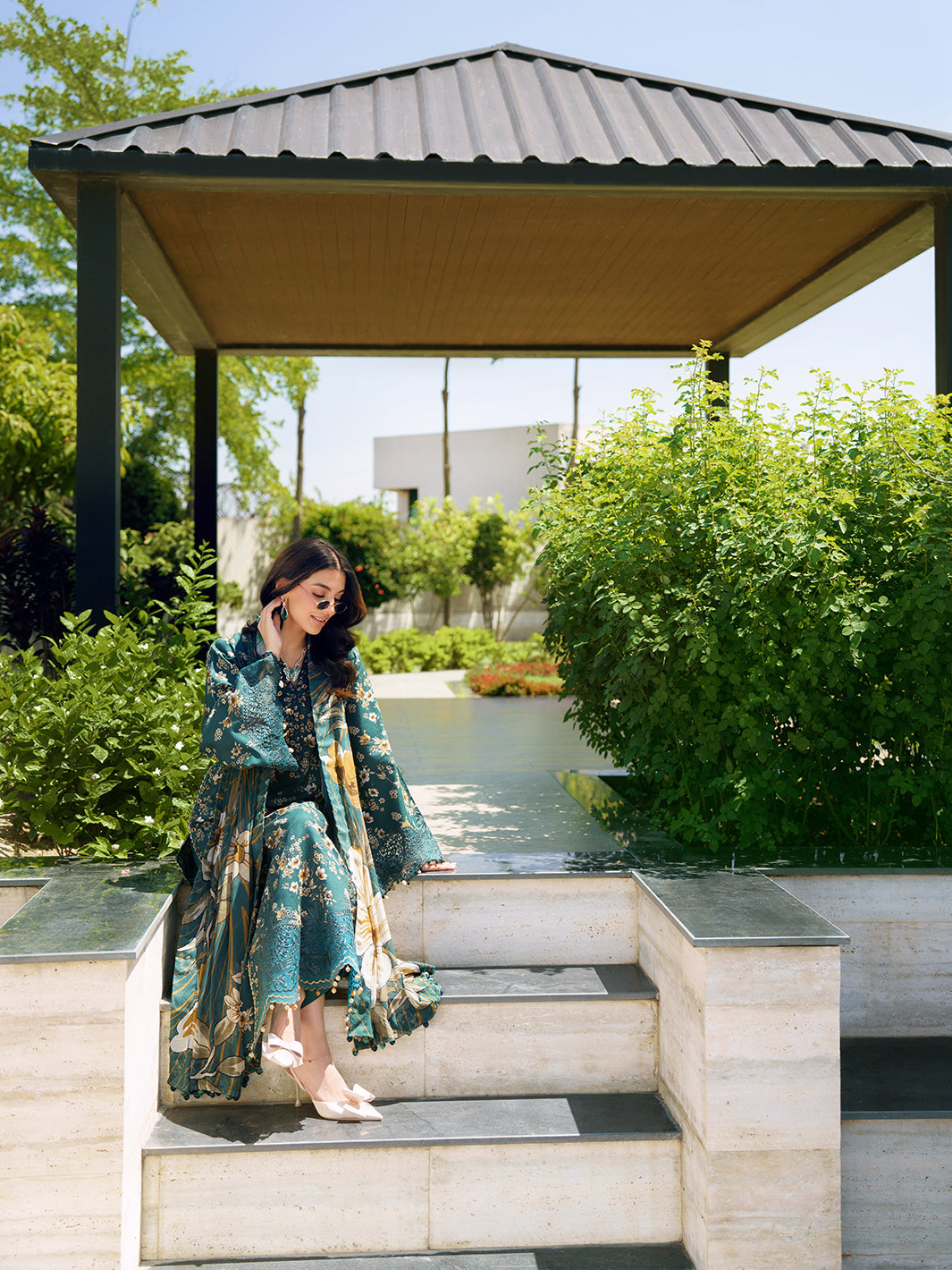 Sunset Muse by Izel Unstitched Embroidered Lawn 3 Piece Suit Solin - Eid Collection